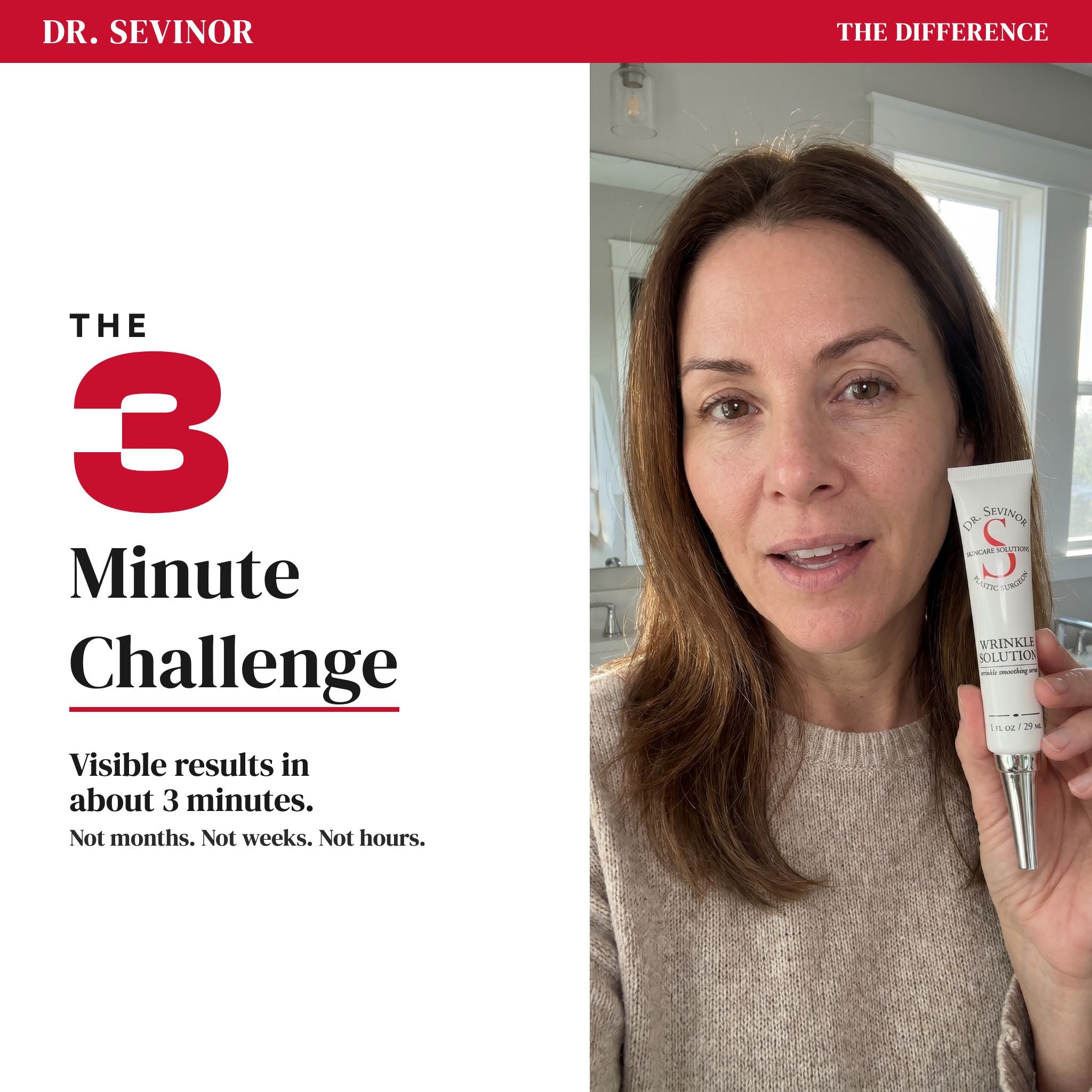 Wrinkle Solution — three minutes
